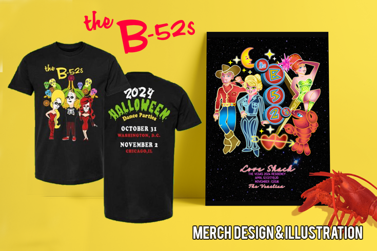 Official Merch illustration for The B52's